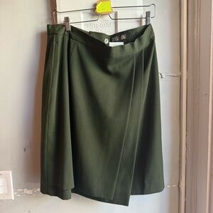 Escada Green Wool Skirt